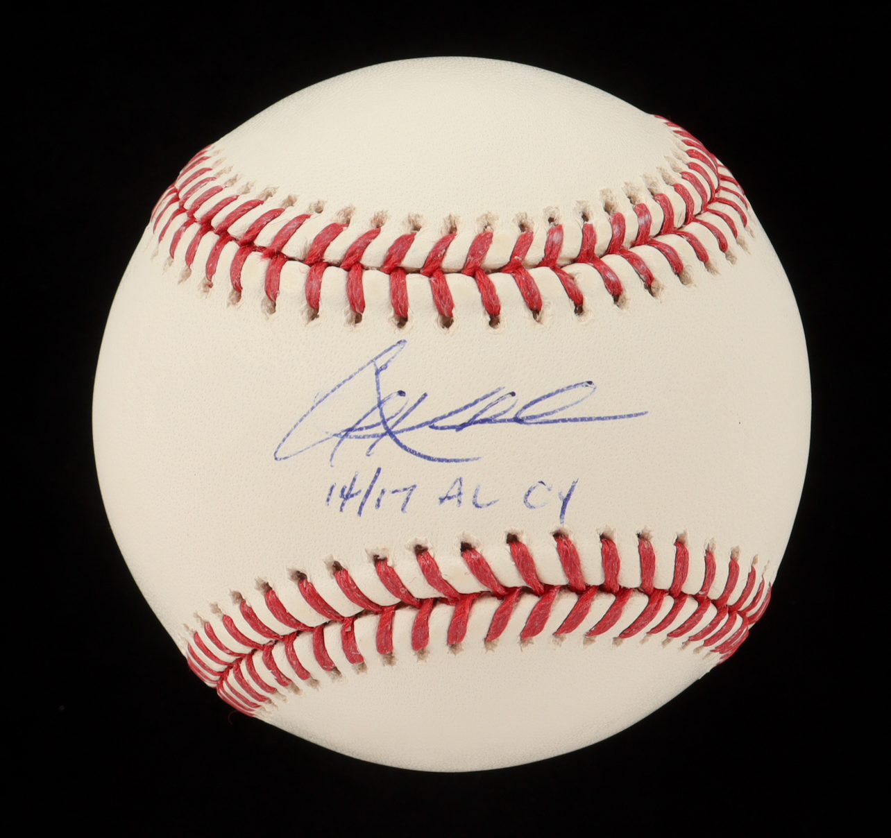 Corey Kluber Signed OML Baseball Inscribed "14/17 AL CY" (JSA) at PristineAuction.com Corey Kluber Signed OML Baseball Inscribed "14/17 AL CY" (JSA) at PristineAuction.com