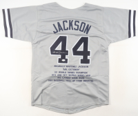 Reggie Jackson Signed Career Highlight Stat Jersey (JSA) at PristineAuction.com