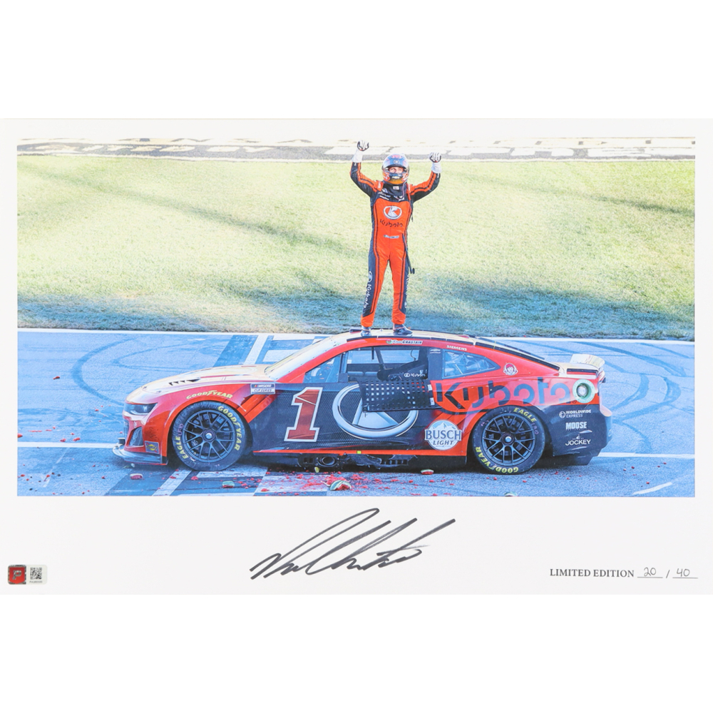 Ross Chastain Signed LE "2024 Hollywood Casino 400 Victory" 12x18 Print (PA) at PristineAuction.com