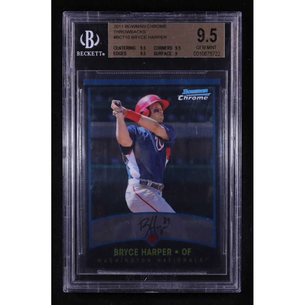 Bryce Harper 2011 Bowman Chrome Throwbacks #BCT10 RC (BGS 9.5) at PristineAuction.com