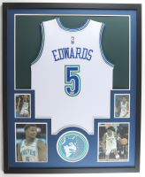 Anthony Edwards Signed Timberwolves Custom Framed Jersey Display (Beckett) at PristineAuction.com