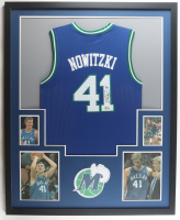Dirk Nowitzki Signed Mavericks Custom Framed Jersey Display (Beckett) at PristineAuction.com