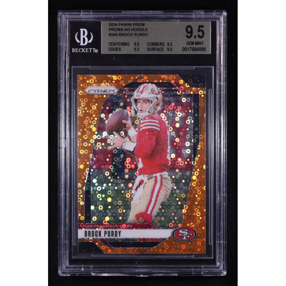 Brock Purdy 2024 Panini Prizm Prizms No Huddle #249 RC (BGS 9.5) at PristineAuction.com