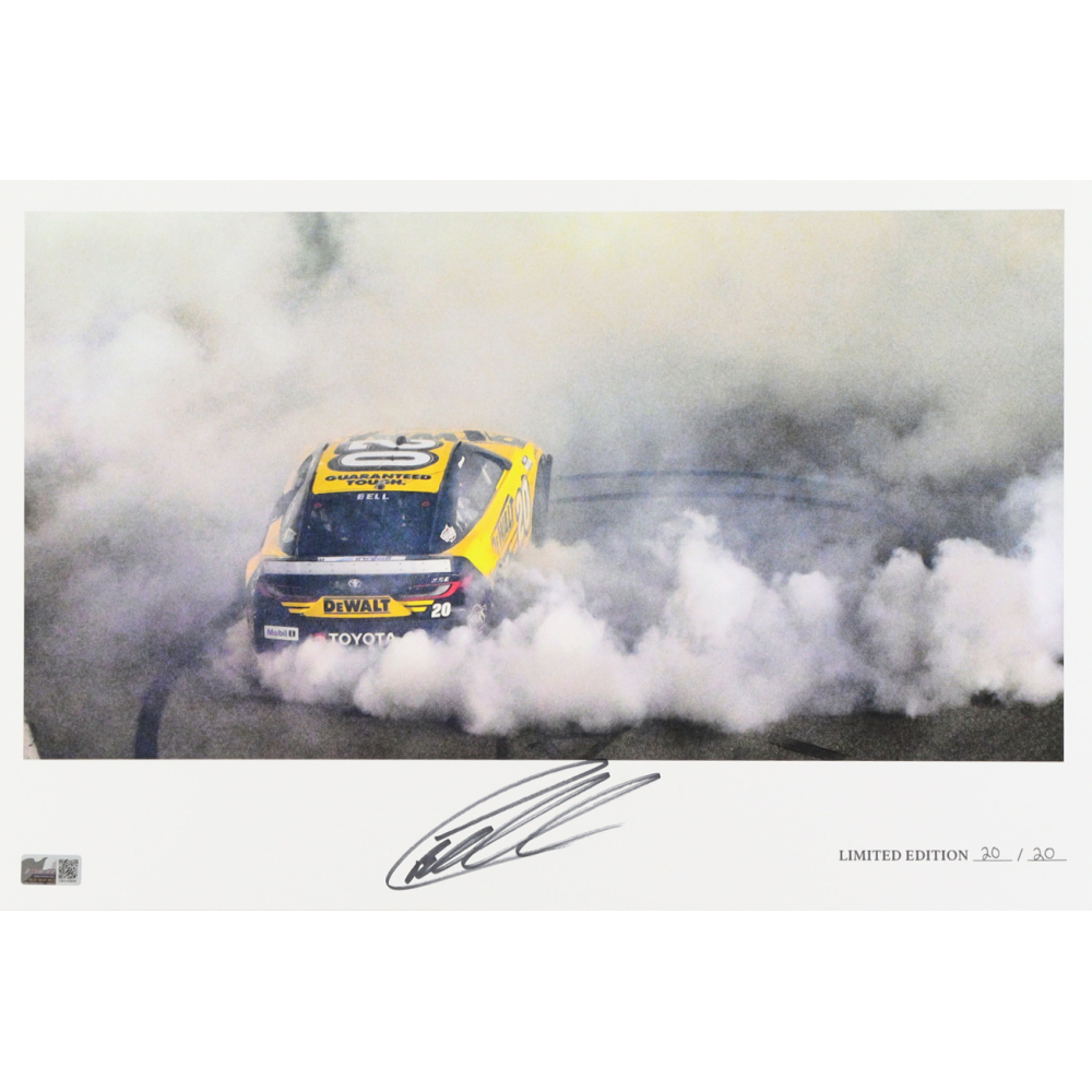 Christopher Bell Signed LE "2025 Ambetter Health 400 Victory" 12x18 Print (PA) at PristineAuction.com