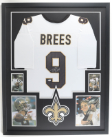 Drew Brees Signed Saints Custom Framed Jersey Display (Beckett) at PristineAuction.com