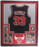 Scotty Pippen Signed Bulls Custom Framed Jersey Display (Beckett) at PristineAuction.com