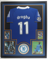 Didier Drogba Signed Chelsea Custom Framed Jersey Display (Beckett) at PristineAuction.com