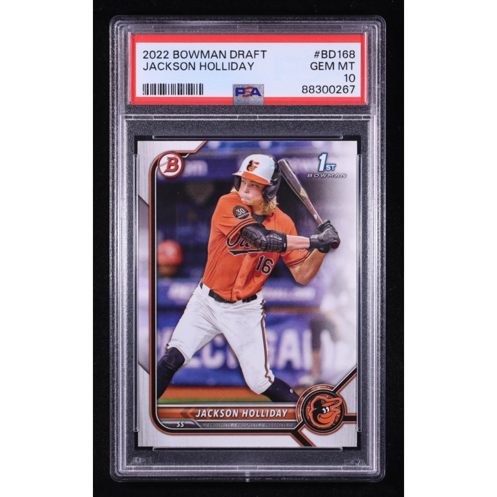 Jackson Holliday 2022 Bowman Draft #BD168 RC (PSA 10) at PristineAuction.com