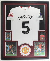 Harry Maguire Signed Manchester United Custom Framed Jersey Display (Beckett) at PristineAuction.com