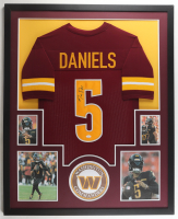 Jayden Daniels Signed Commanders Custom Framed Jersey Display (JSA) at PristineAuction.com