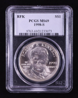 1998-S RFK Commemorative Silver $1 Dollar (PCGS MS69) at PristineAuction.com