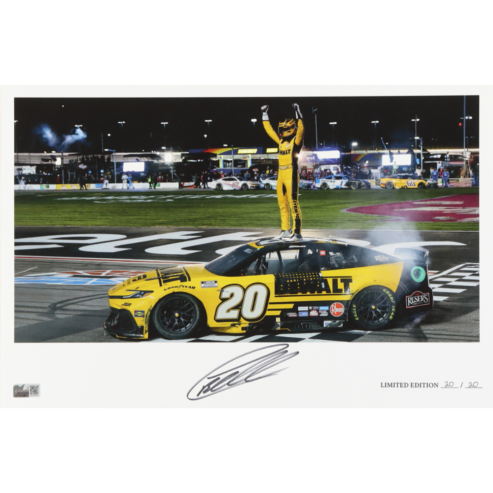 Christopher Bell Signed LE "2025 Ambetter Health 400 Victory" 12x18 Print (PA) at PristineAuction.com