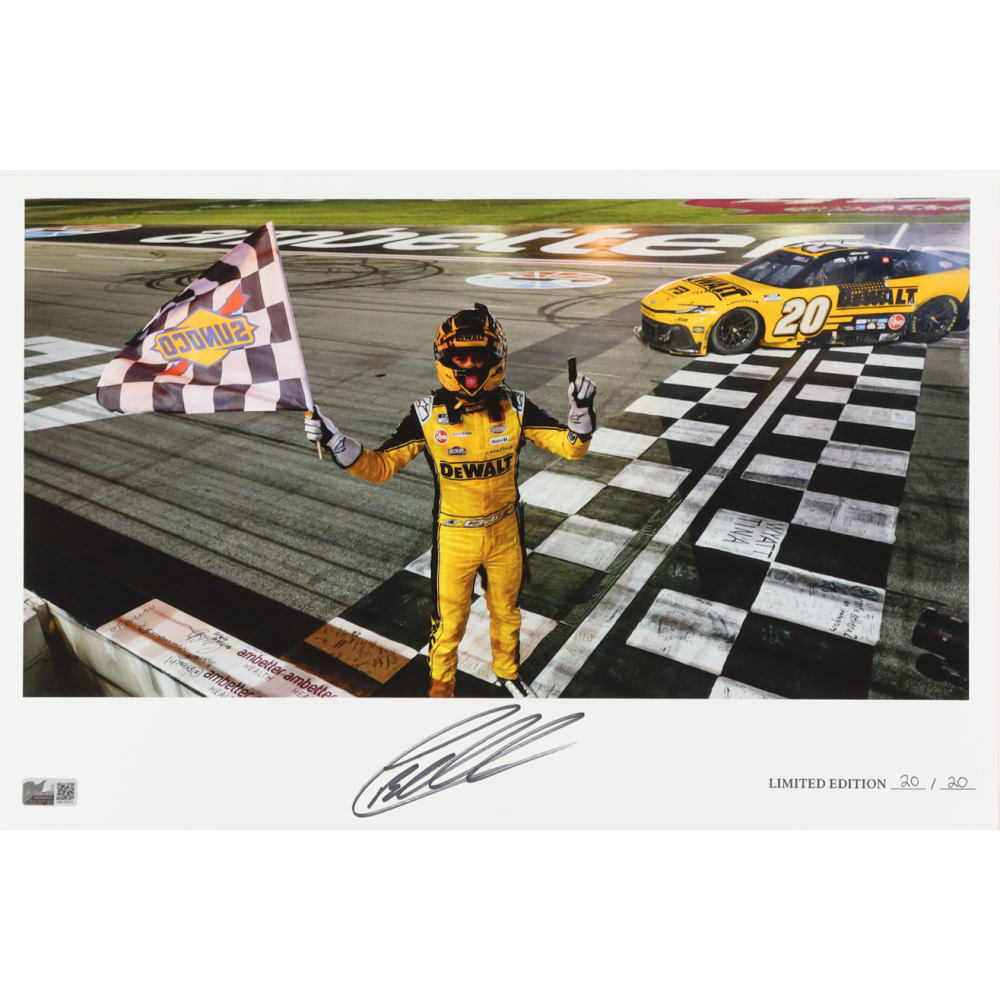 Christopher Bell Signed LE "2025 Ambetter Health 400 Victory" 12x18 Print (PA) at PristineAuction.com