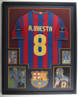 Andrés Iniesta Signed FC Barcelona Custom Framed Jersey Display (Beckett) at PristineAuction.com