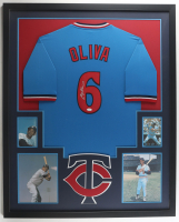 Tony Oliva Signed Twins Custom Framed Jersey Display (JSA) at PristineAuction.com