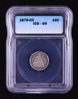 1876-CC Seated Liberty Silver 10C Dime (ICG G6) at PristineAuction.com