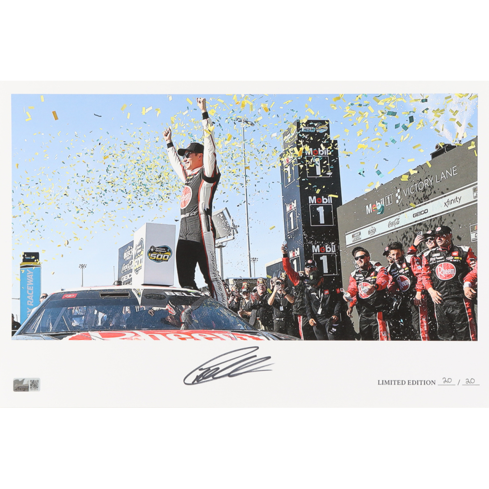Christopher Bell Signed LE "2025 Shriners Children's 500 Victory" 12x18 Print (PA) at PristineAuction.com
