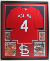 Yadier Molina Signed Cardinals Custom Framed Jersey Display (Beckett) at PristineAuction.com