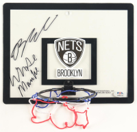 Brian Scalabrine Signed Nets Basketball Hoop Mini Backboard Inscribed "White Mamba" (PSA) at PristineAuction.com