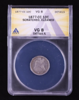 1877-CC Seated Liberty Silver 10C Dime (ANACS VG8 Details) at PristineAuction.com