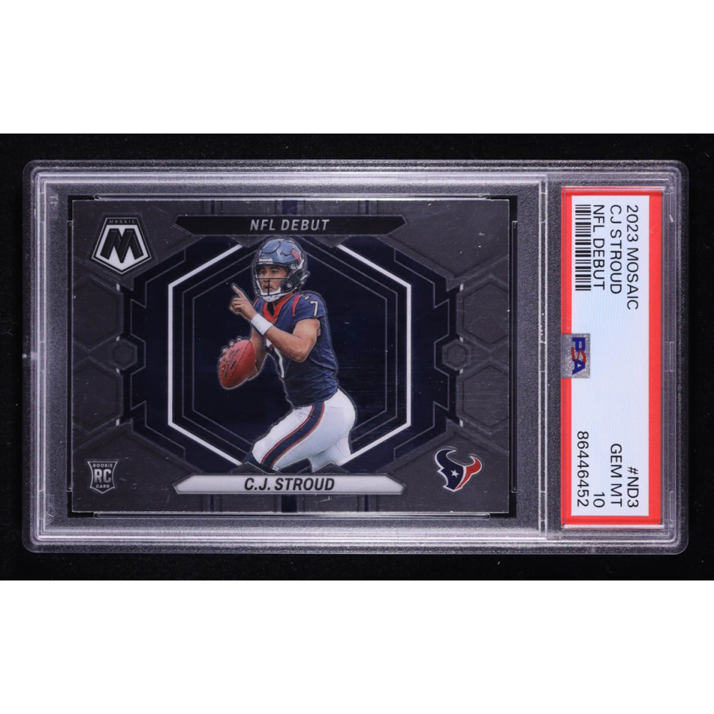 CJ Stroud 2023 Panini Mosaic NFL Debut #3 RC (PSA 10) at PristineAuction.com