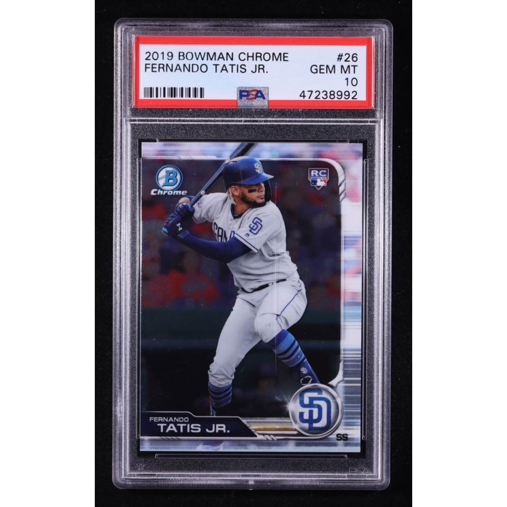 Fernando Tatis Jr. 2019 Bowman Chrome #26 RC (PSA 10) at PristineAuction.com