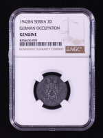 1942-BN Serbia 2 Dinara - German Occupation WWII (NGC GENUINE) at PristineAuction.com