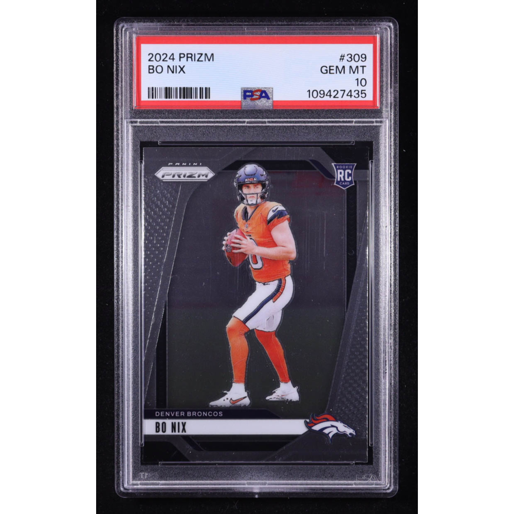 Bo Nix 2024 Panini Prizm #309 RC (PSA 10) at PristineAuction.com
