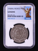 1958-Mo Mexico Silver Peso (NGC GENUINE) at PristineAuction.com