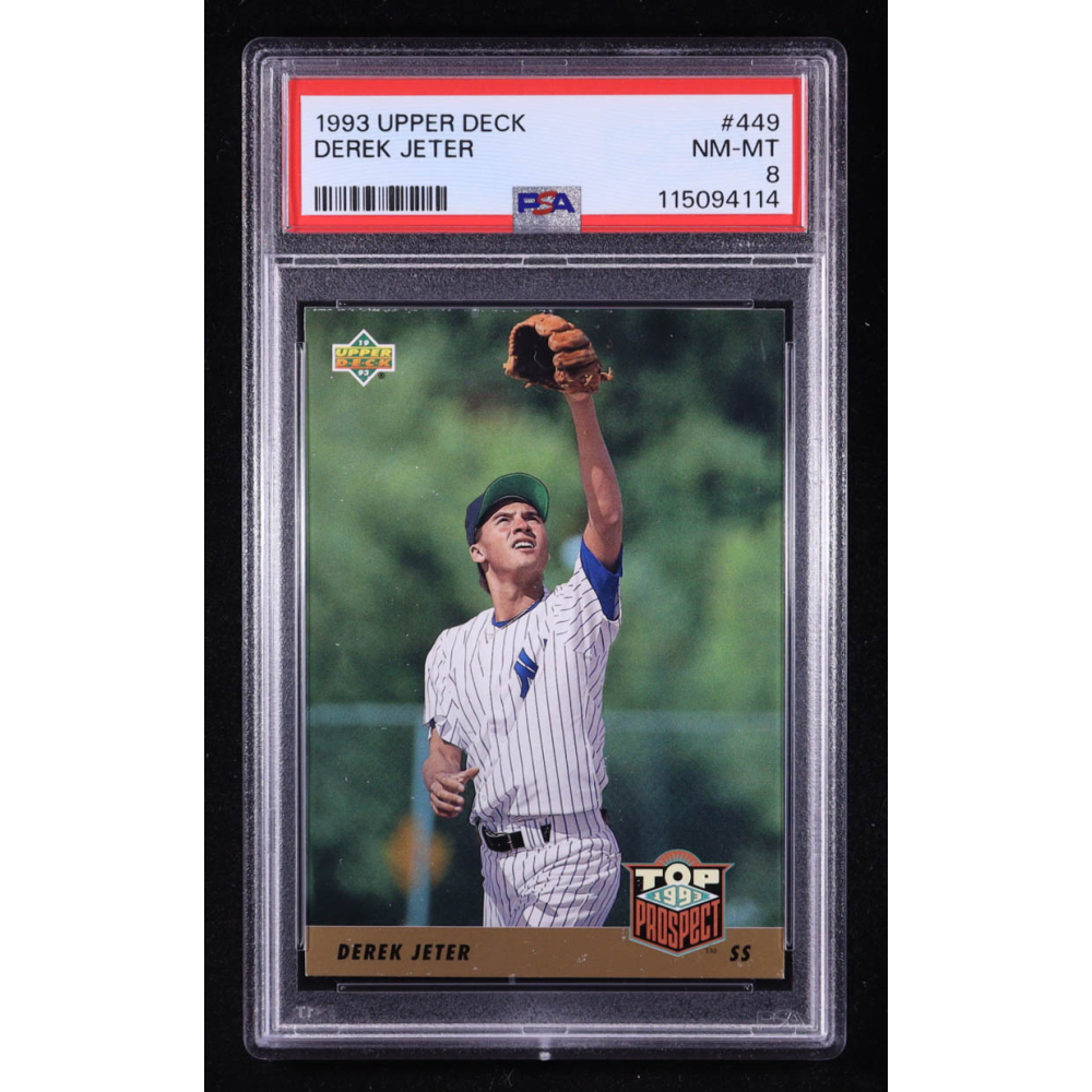 Derek Jeter 1993 Upper Deck #449 RC (PSA 8) at PristineAuction.com
