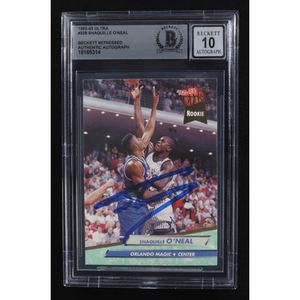 Shaquille O'Neal Signed 1992-93 Fleer Ultra #328 RC (BGS | Autograph Graded 10) at PristineAuction.com