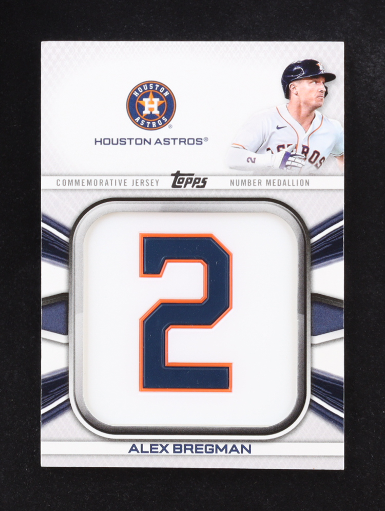 Alex Bregman 2022 Topps Commemorative Jersey Number Medallion Series One #JNM-AB at PristineAuction.com Alex Bregman 2022 Topps Commemorative Jersey Number Medallion Series One #JNM-AB at PristineAuction.com