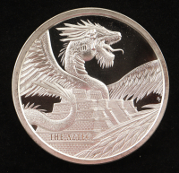World of Dragons "The Aztec" 1 Ounce .999 Fine Silver Coin at PristineAuction.com