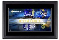 Matthew Stafford Rams Player Nameplate Custom Framed Photo at PristineAuction.com