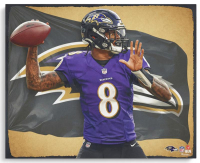 Lamar Jackson Ravens 16x20 Brian Konnick Print at PristineAuction.com