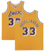 Kareem Abdul-Jabbar Signed Lakers Mitchell & Ness Authentic Jersey Inscribed "HOF '95" (Fanatics) at PristineAuction.com