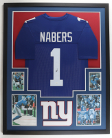 Malik Nabers Signed Giants Custom Framed Jersey Display (JSA) at PristineAuction.com