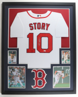 Trevor Story Signed Red Sox Custom Framed Jersey Display (JSA) at PristineAuction.com