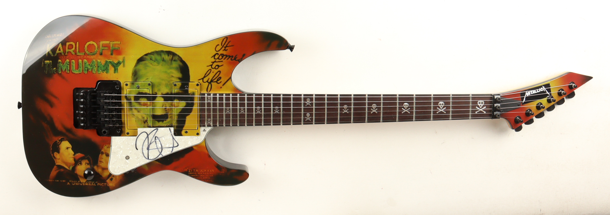 Kirk Hammett Signed Custom Electric Guitar (Beckett) at PristineAuction.com Kirk Hammett Signed Custom Electric Guitar (Beckett) at PristineAuction.com