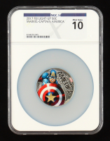 2017 Fiji 50C Marvel Light-Up Capt. America Coin (NGCX MS10) at PristineAuction.com