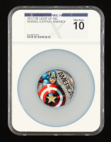 2017 Fiji 50C Marvel Light-Up Capt. America Coin (NGCX MS10) at PristineAuction.com