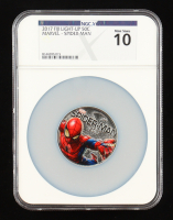 2017 Fiji 50C Marvel Light-Up Spider-Man Coin (NGCX MS10) at PristineAuction.com