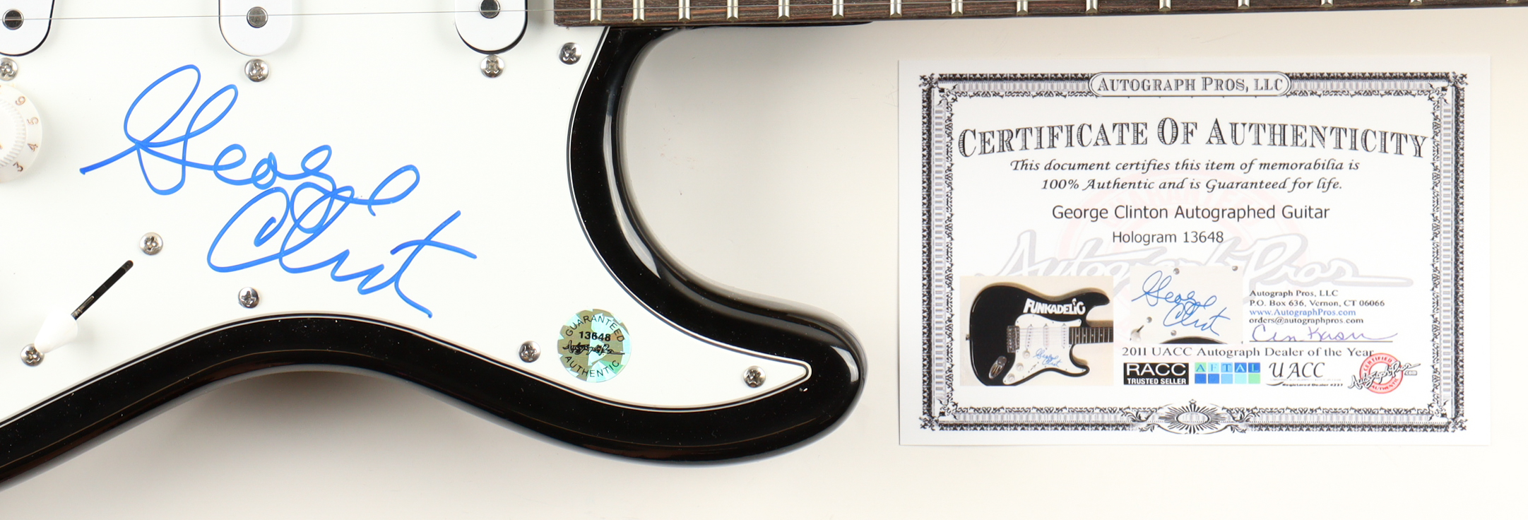 George Clinton Signed Custom Electric Guitar (REAL) at PristineAuction.com George Clinton Signed Custom Electric Guitar (REAL) at PristineAuction.com