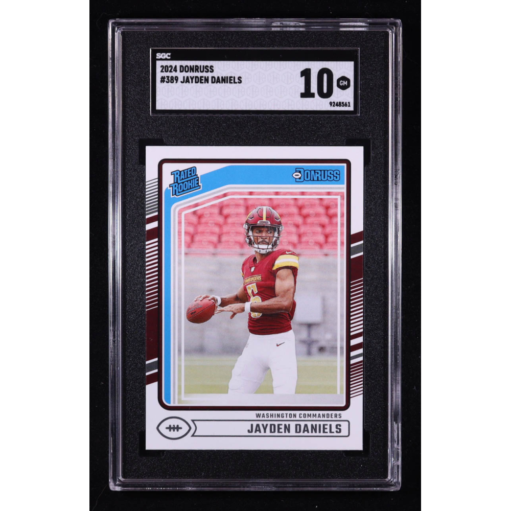 Jayden Daniels 2024 Donruss Rated Rookie #389 RC (SGC 10) at PristineAuction.com