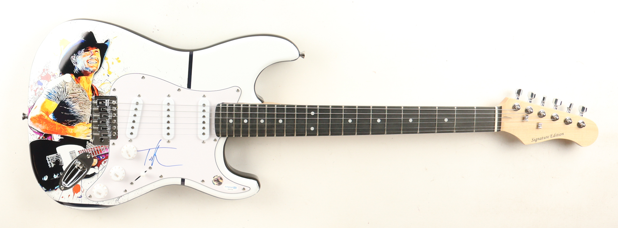 Tim McGraw Signed Custom Electric Guitar (REAL & ACOA) at PristineAuction.com Tim McGraw Signed Custom Electric Guitar (REAL & ACOA) at PristineAuction.com