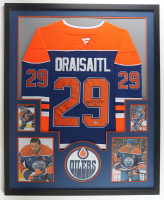 Lion Draisaitl Signed Oilers Custom Framed Jersey Display (Fanatics) at PristineAuction.com