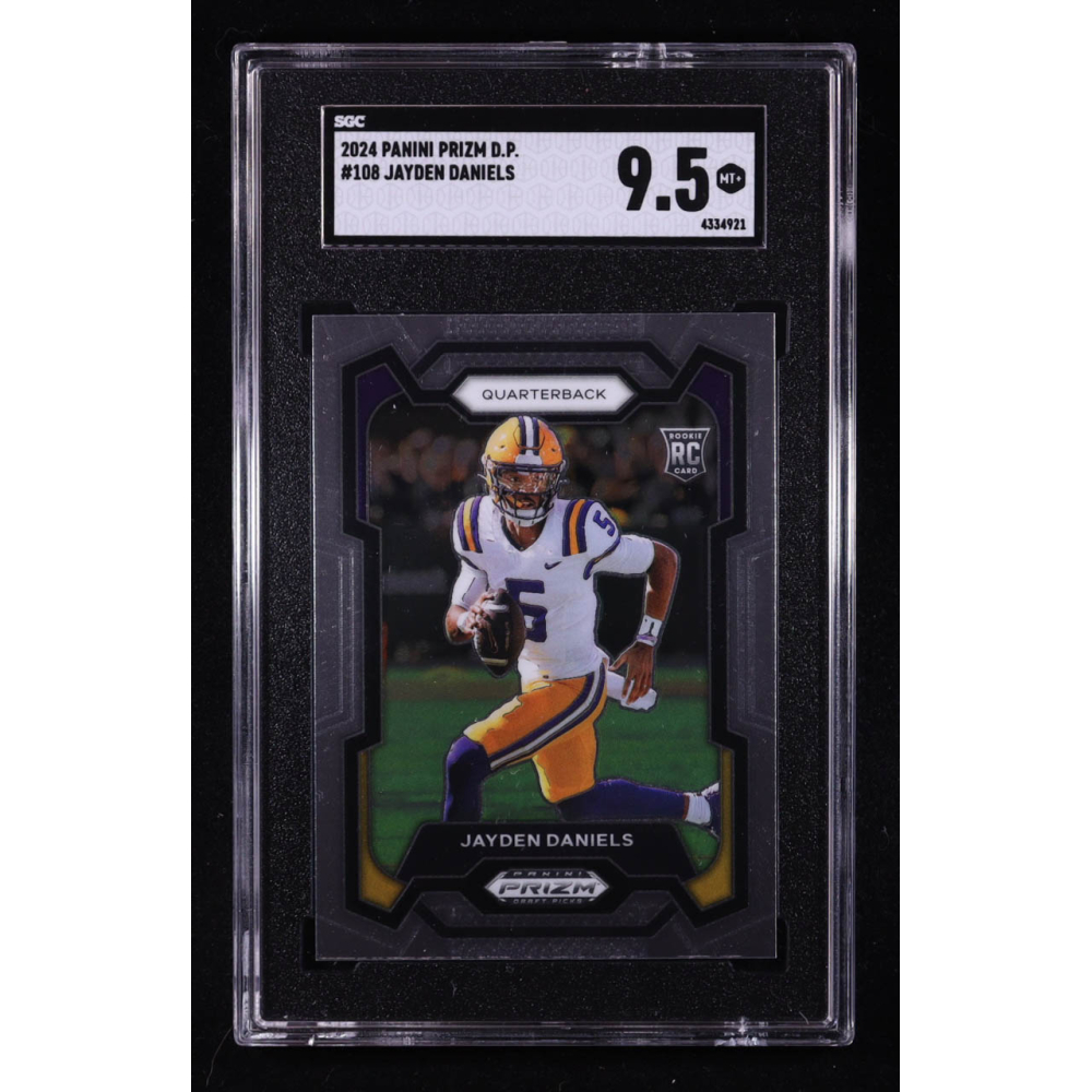Jayden Daniels 2024 Panini Prizm Draft Picks #108 RC (SGC 9.5) at PristineAuction.com