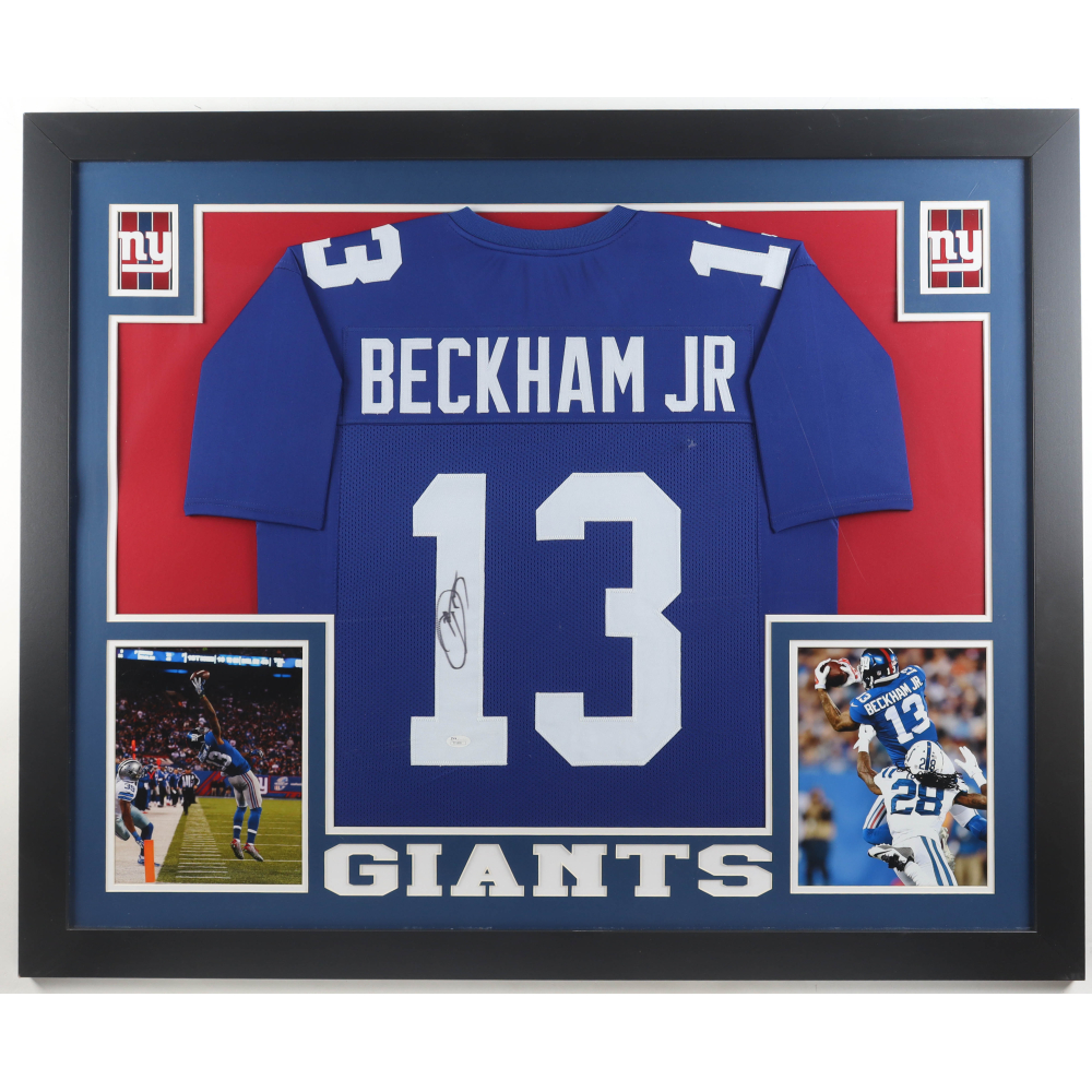 Odell Beckham Jr. Signed Custom Framed Jersey Display (JSA) at PristineAuction.com