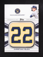 Christian Yelich 2022 Topps Commemorative Jersey Number Medallion Series One #JNM-CY at PristineAuction.com