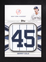 Gerrit Cole 2022 Topps Commemorative Jersey Number Medallion Series One #JNM-GC at PristineAuction.com